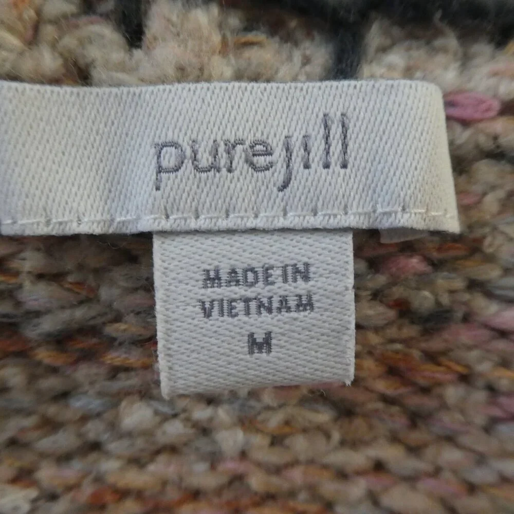 Purejill Pink Crewneck Pullover Knit Sweater Womens Medium